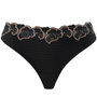 Elise String 41960 Noir Broderie Nude