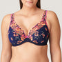 Devdaha Padded Plunsh Bh 0163442 Velours Bleu