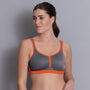 Active Sport Bra 5566 Anthracite/Fiesta