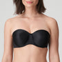 Soutien-gorge sans bretelles en satin 0161331 Noir